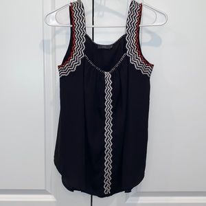 THML Anthropologie Embroidered‎ Sleeveless Top